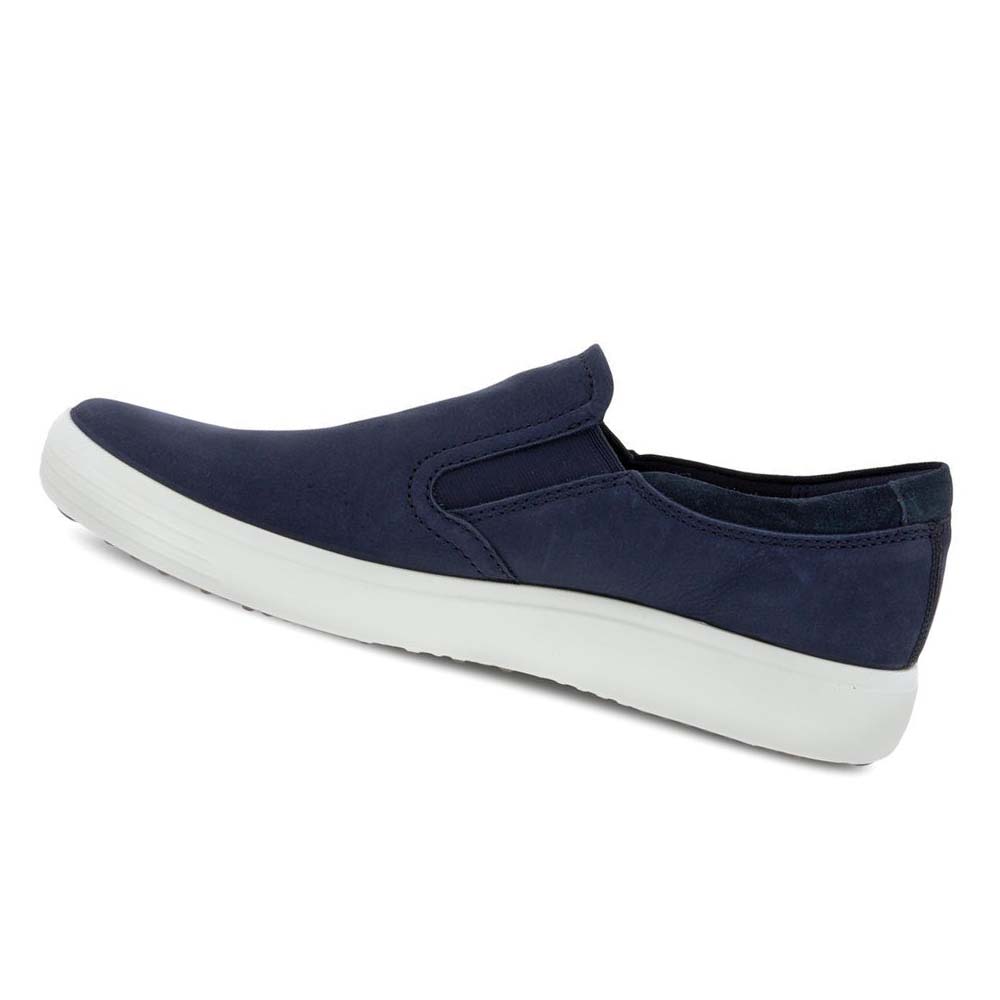 Pánské Boty Casual Ecco Soft 7 Slip On 2.0 Blankyt Tmavě Blankyt | CZ 479WNB